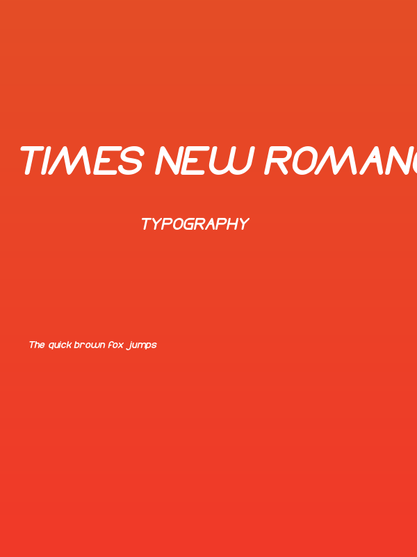 Times New Romance Bold Italic Poster
