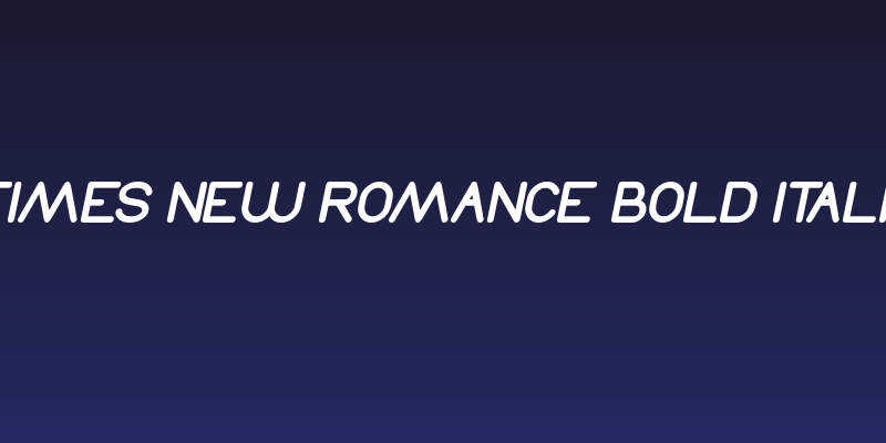 Times New Romance Bold Italic Social Header