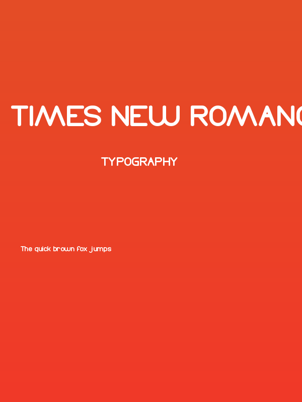 Times New Romance Bold Poster