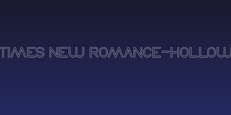 Times New Romance-Hollow Social Header