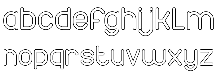 Times New Romance-Hollow Font LOWERCASE