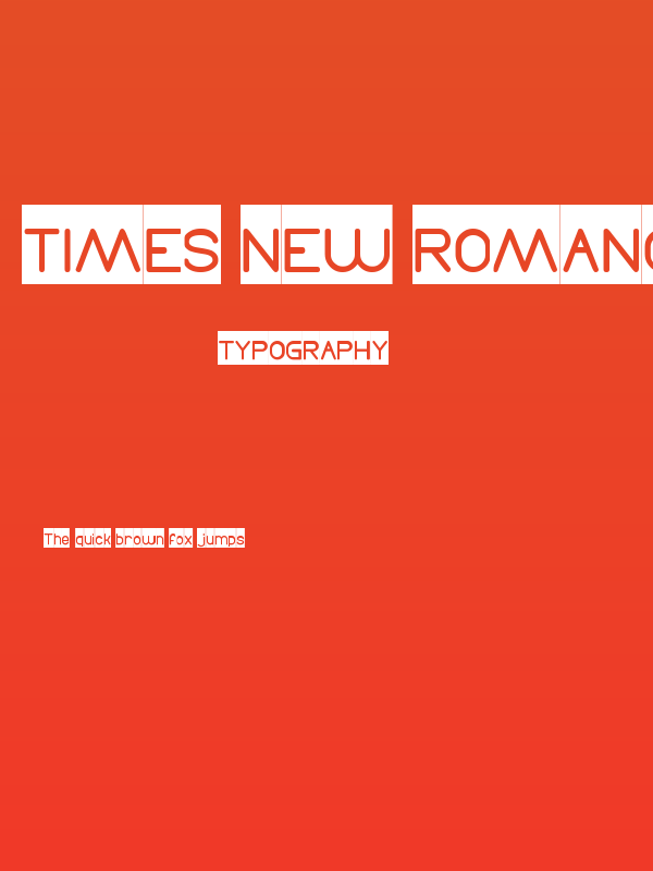 Times New Romance-Inverse Poster