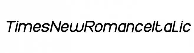 Times New Romance Italic  フリーフォントのダウンロード