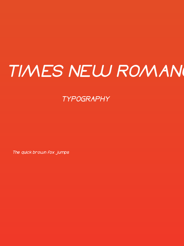 Times New Romance Italic Poster