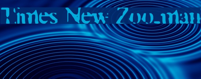 Times New Zoo-man Font examples