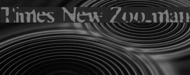 Times New Zoo-man Fonte examples