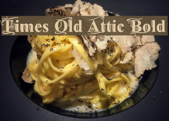Times Old Attic Bold Font examples