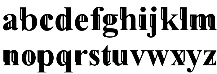 Times Old Attic Bold Font LOWERCASE