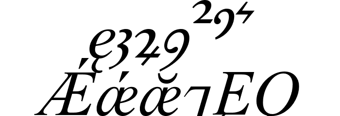 Times Old English Italic Font OTHER CHARS