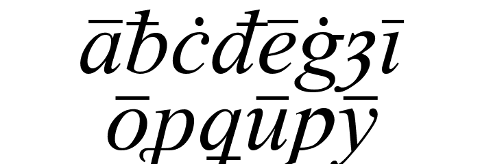 Times Old English Italic Font LOWERCASE
