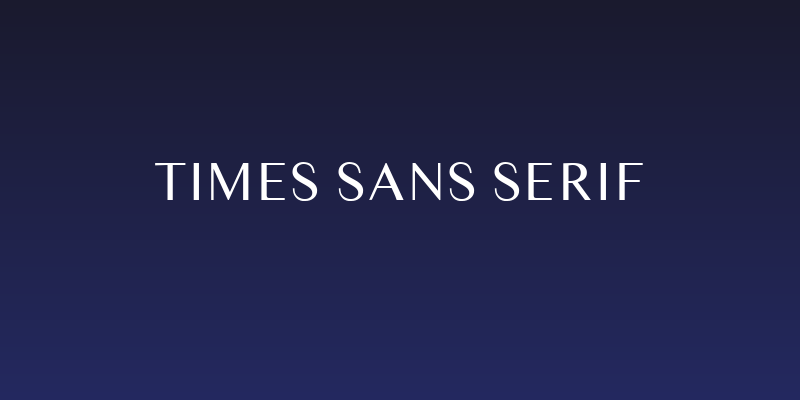 Times Sans Serif Social Header