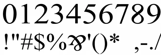 Times UnXpected Font OTHER CHARS