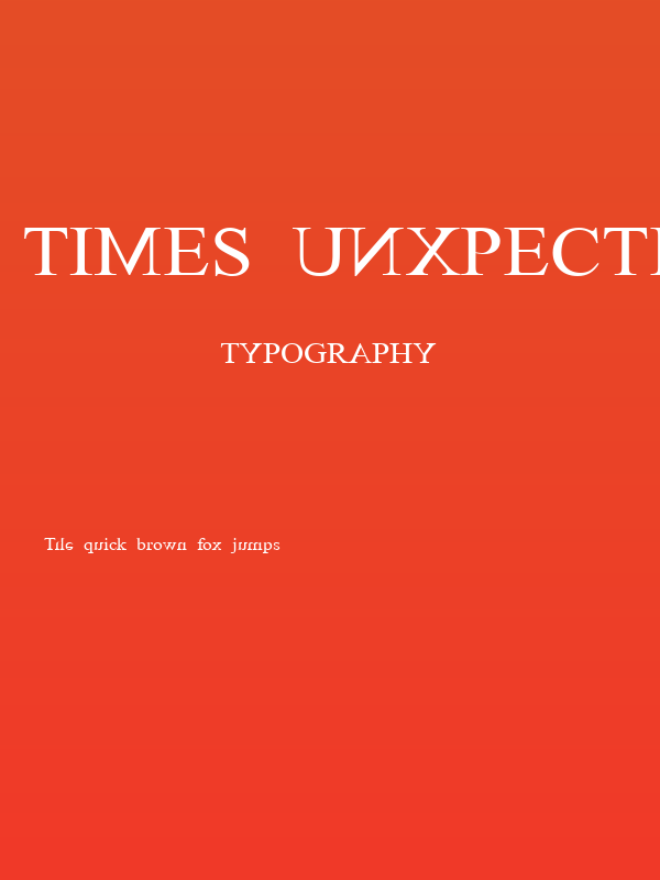 Times UnXpected Poster