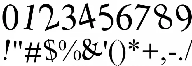 Timesturn Font OTHER CHARS