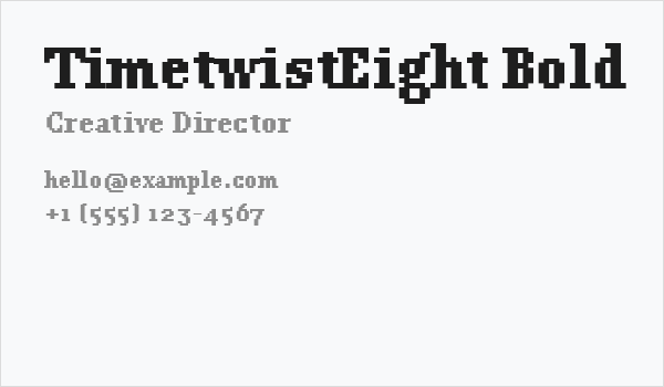 TimetwistEight Bold Business Card