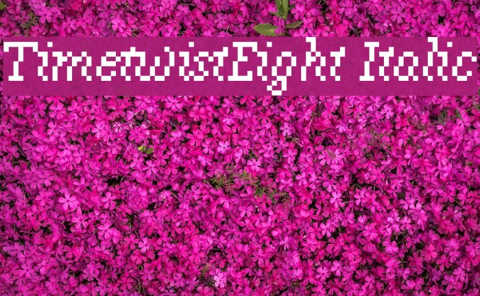 TimetwistEight Italic Font examples