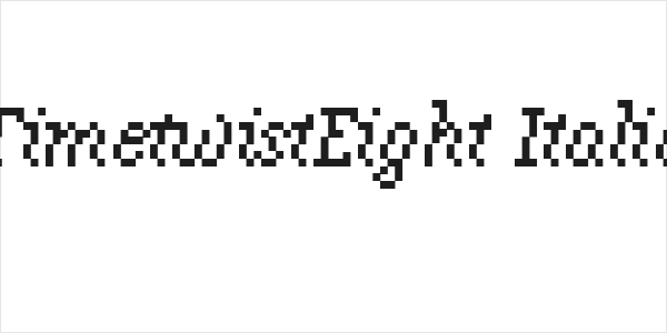 TimetwistEight Italic Logo
