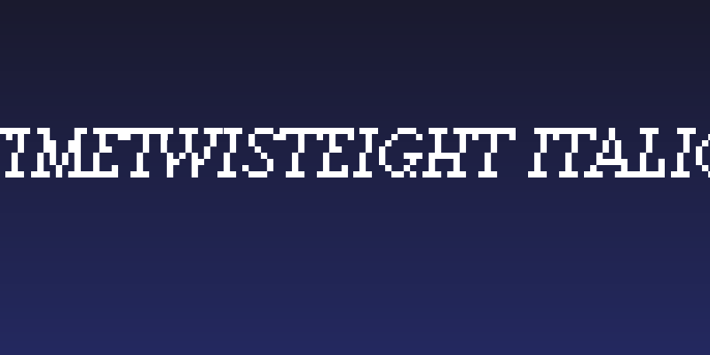TimetwistEight Italic Social Header