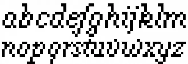 TimetwistEight Italic फ़ॉन्ट लोअरकेस