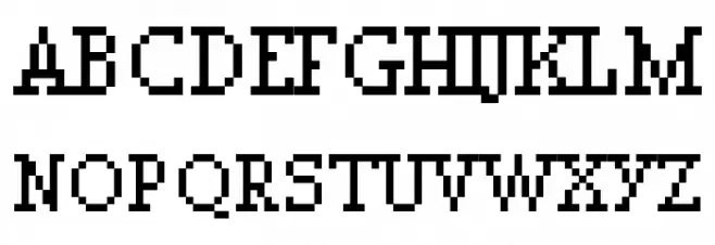 TimetwistEight Caratteri MAIUSCOLE