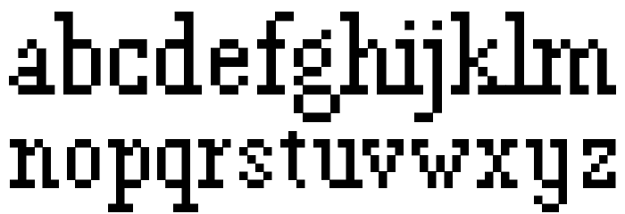 TimetwistEight Font LOWERCASE