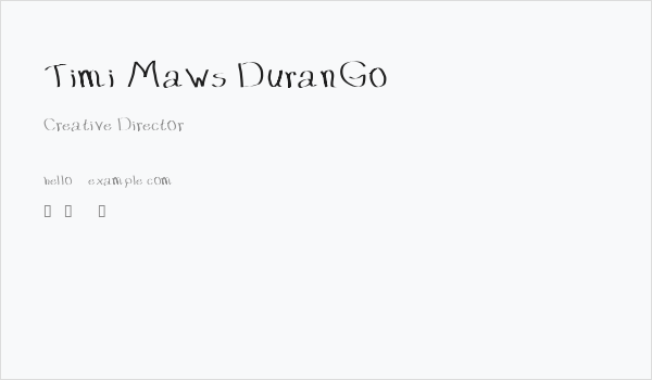 Timi Maws DuranGo Business Card
