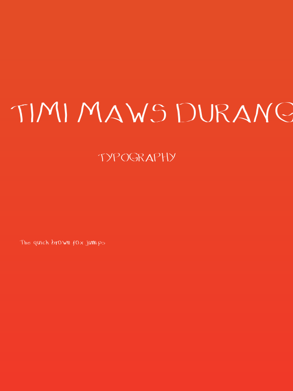 Timi Maws DuranGo Poster