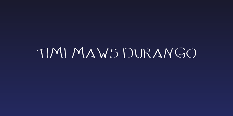 Timi Maws DuranGo Social Header