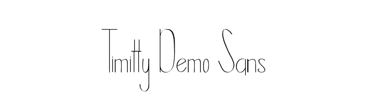Timitty Demo Sans  フリーフォントのダウンロード