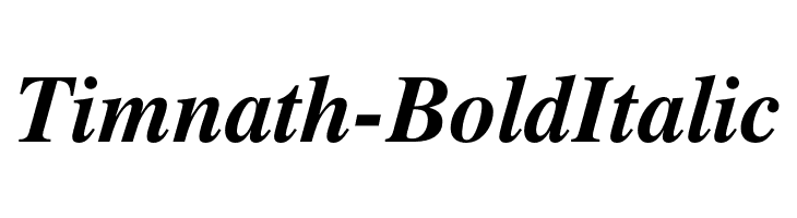 Timnath-BoldItalic Font