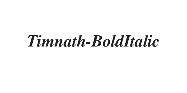 Timnath-BoldItalic Logo