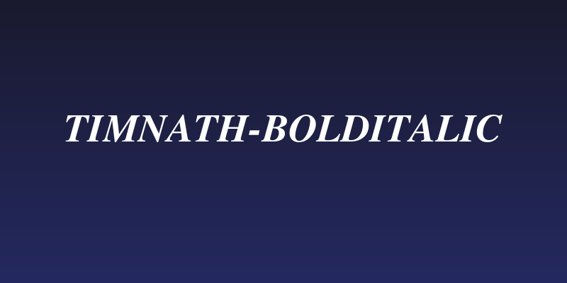 Timnath-BoldItalic Social Header