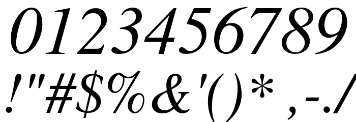 Timnath-Italic フォント その他の文字