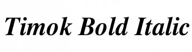Timok Bold Italic  नि: शुल्क फ़ॉन्ट्स डाउनलोड