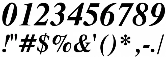 Timok Bold Italic Font OTHER CHARS