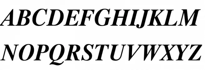 Timok Bold Italic फ़ॉन्ट अपरकेस
