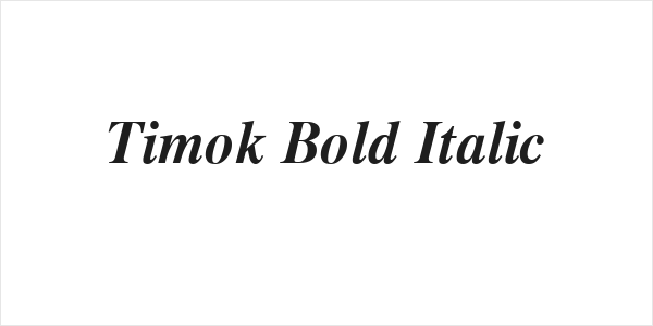 Timok Bold Italic Logo