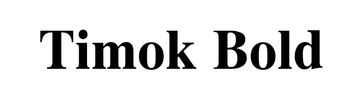 Timok Bold Font