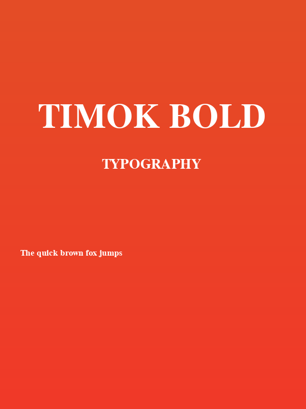 Timok Bold Poster