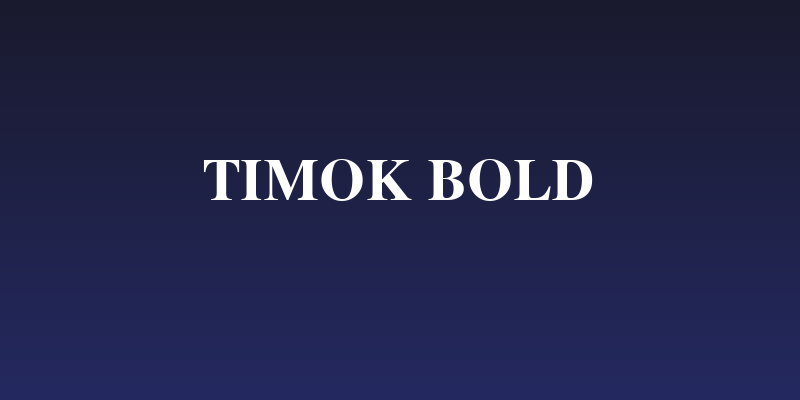 Timok Bold Social Header