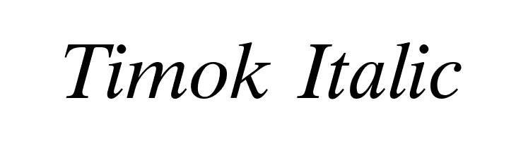 Timok Italic Font
