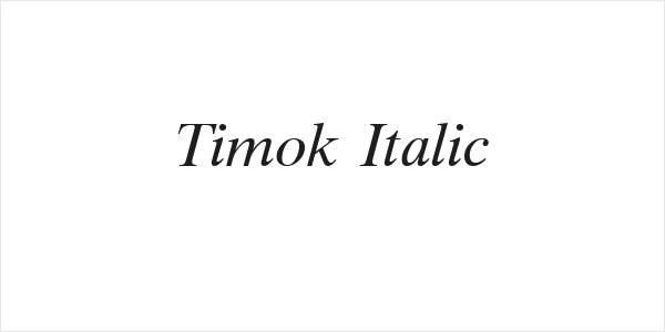 Timok Italic Logo