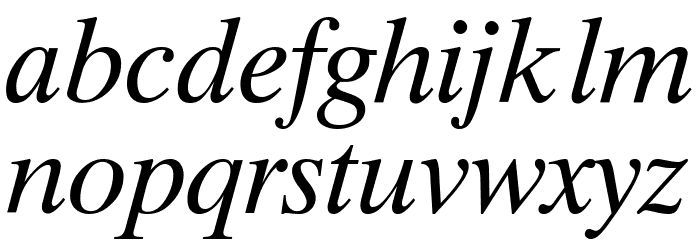 Timok Italic Font LOWERCASE