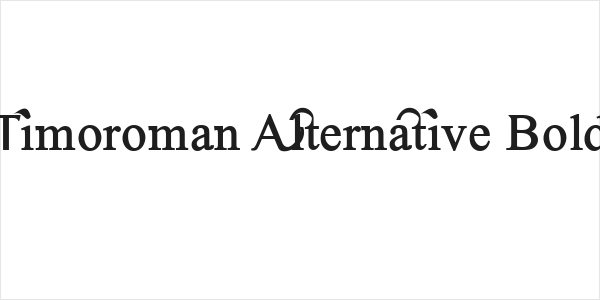 Timoroman Alternative Bold Logo