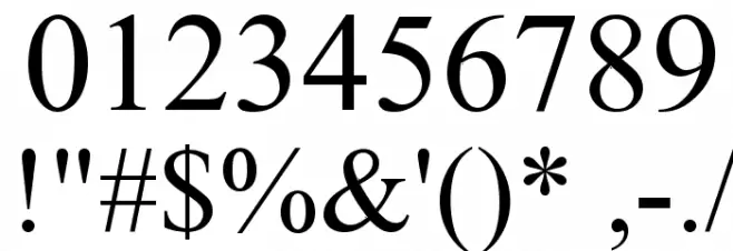 Timoroman Alternative Font OTHER CHARS