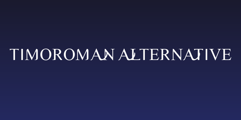 Timoroman Alternative Social Header