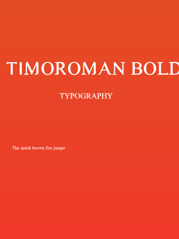 Timoroman Bold Poster
