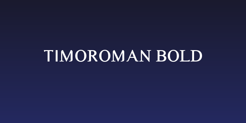 Timoroman Bold Social Header