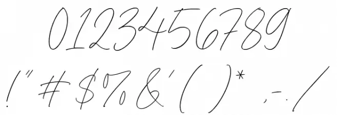 Timothy Gilbert Font OTHER CHARS