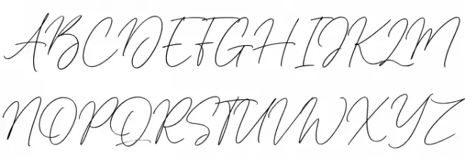 Timothy Gilbert Font UPPERCASE